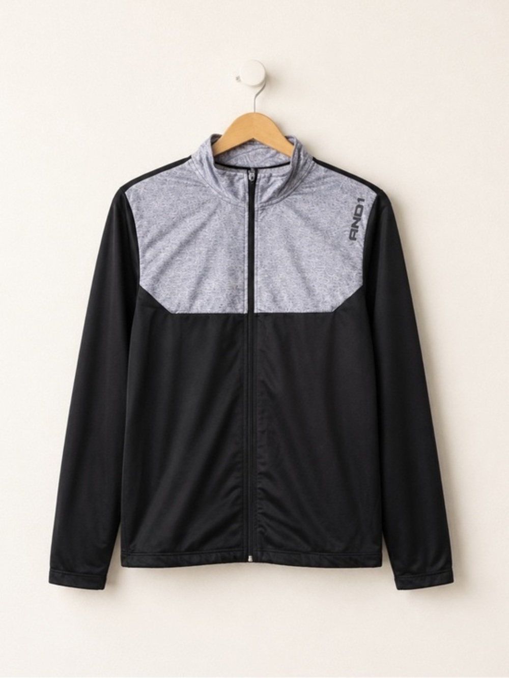 AND1 Black and Gray Full-Zip Jacket Size XL